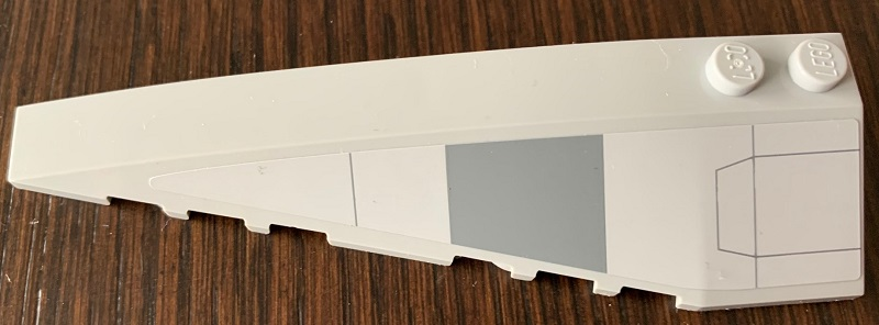 Wedge 10 x 3 Left with SW Imperial Assault Carrier Hull Plates Pattern (Sticker) - Set 75106