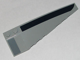 Wedge 10 x 3 Right with Dark Blue and Dark Bluish Gray Boxes Pattern (Stickers) - Set 8036