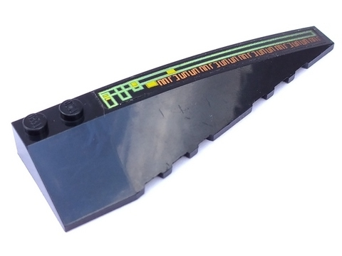 Wedge 10 x 3 Right with Light Bars and Alien Characters Pattern (Sticker) - Set 7693