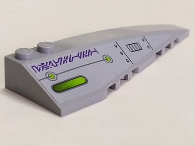 Wedge 10 x 3 Right with Alien Ship Hull Pattern (Sticker) - Set 7051