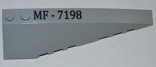 Wedge 10 x 3 Right with 'MF-7198' Pattern (Sticker) - Set 7198