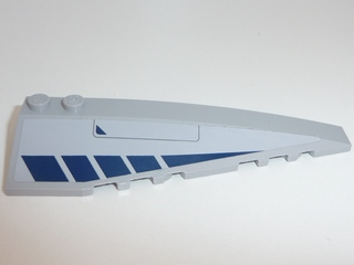 Wedge 10 x 3 Right with Dark Blue Hatch and Trim Pattern (Sticker) - Set 8128