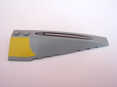 Wedge 10 x 3 Right with Cannon Ridge and Yellow Pattern (Stickers) - Set 7877