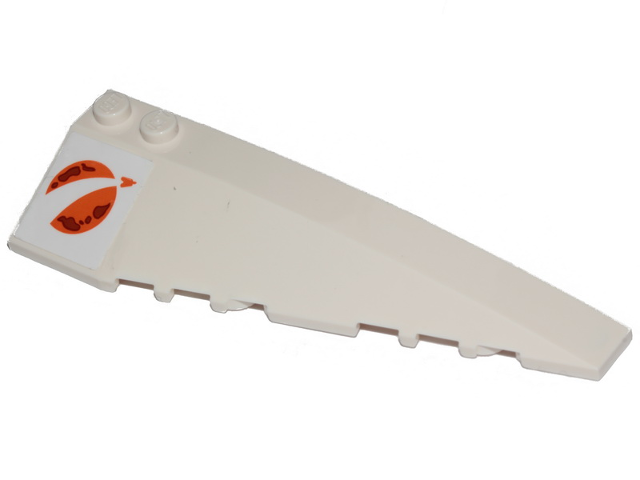 Wedge 10 x 3 Right with Orange City Mars Exploration Logo Pattern (Sticker) - Set 60224