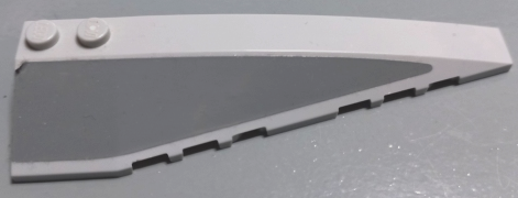 Wedge 10 x 3 Right with Dark Bluish Gray Panel Pattern (Sticker) - Set 75096