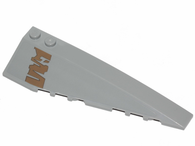 Wedge 10 x 3 Right with Dark Tan Tattered Stripe Pattern (Sticker) - Set 75292