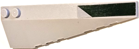 Wedge 10 x 3 Right with Dark Green Stripe Pattern (Sticker) - Set 75150