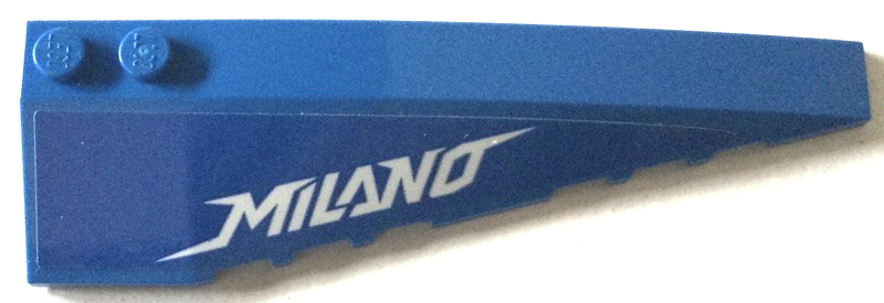 Wedge 10 x 3 Right with White 'MILANO' Pattern (Sticker) - Set 76081