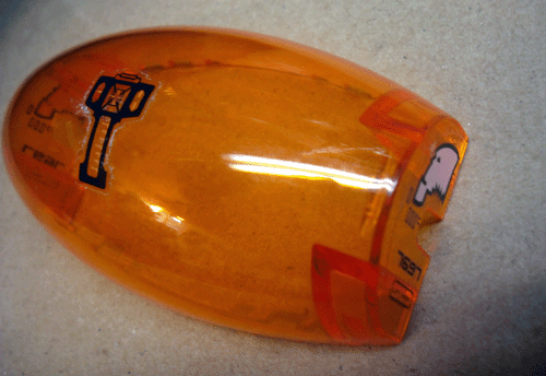 Windscreen 10 x 6 x 3 Bubble Canopy Double Tapered with Control Panel, White Alien Skulls and '7697' Pattern (Stickers) - Set 7697