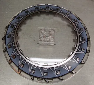 Dish 10 x 10 Inverted (Radar) - Hollow Studs with Serrated Blades Pattern