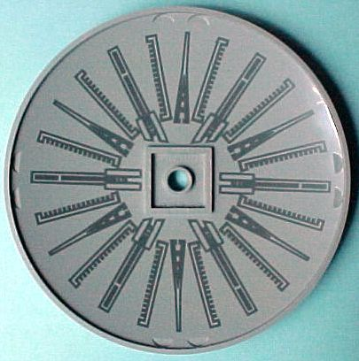 Dish 10 x 10 Inverted (Radar) - Hollow Studs with Radiating Spokes Pattern on Concave Side (Millennium Falcon UCS - 1st edition)