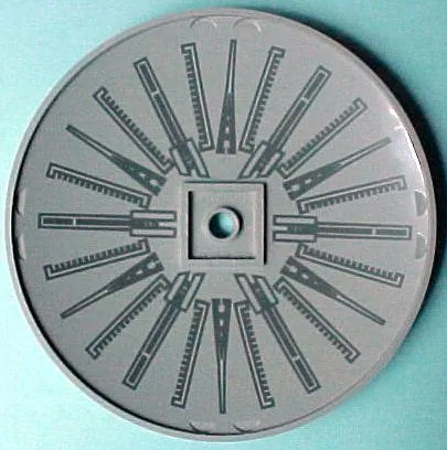 Dish 10 x 10 Inverted (Radar) - Hollow Studs with Radiating Spokes Pattern on Concave Side (Millennium Falcon UCS - 1st edition)