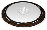 Dish 10 x 10 Inverted (Radar) - Hollow Studs with Wheel / Tire Pattern