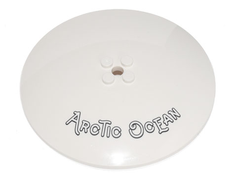 Dish 10 x 10 Inverted (Radar) - Solid Studs with Black Outline 'ARCTIC OCEAN' Pattern