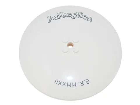 Dish 10 x 10 Inverted (Radar) - Solid Studs with Black Outline 'ANTARCTICA' and 'G.R. MMXXII' Pattern