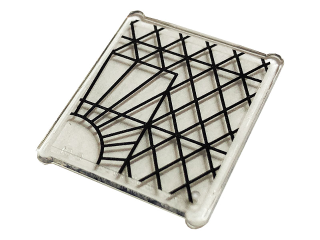 Glass for Window 1 x 3 x 3 Flat Front with Stained Glass and Black Lattice Pattern (Sticker) - Set 75980