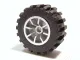 Wheel 18mm D. x 14mm Spoked, with Black Tire 30.4 x 14 Offset Tread (51377 / 30391)