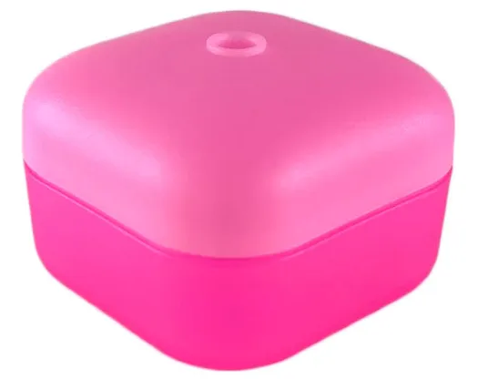 Clikits Container, Square Box with Hole with Trans-Pink Lid (51462 / 51285)
