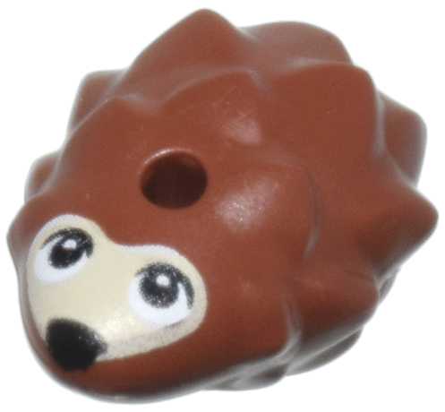 Hedgehog, Friends Style, Baby with Black Eyes and Nose and Tan Face Pattern (Marshmallow)