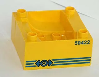 Duplo, Train Cab / Tender Base with Bottom Tube with 50422 Locomotive Pattern