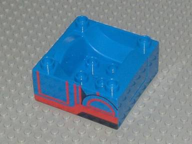 Duplo, Train Cab / Tender Base with Bottom Tube with Thomas & Friends Gordon Pattern