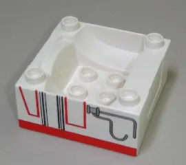 Duplo, Train Cab / Tender Base with Bottom Tube with Thomas & Friends Stanley Pattern