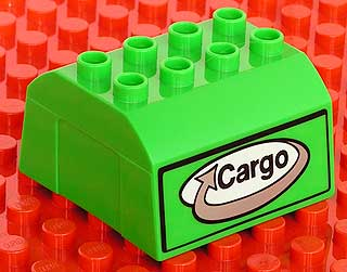 Duplo, Train Cab Upper Section with Cargo Pattern