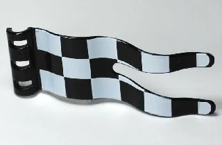 Duplo Flag Wavy 2 x 5 with White Checkered Pattern