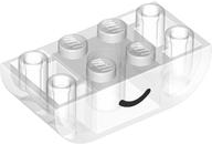 Slope, Curved 4 x 2 Inverted Double with Black Smile Curved Line Pattern