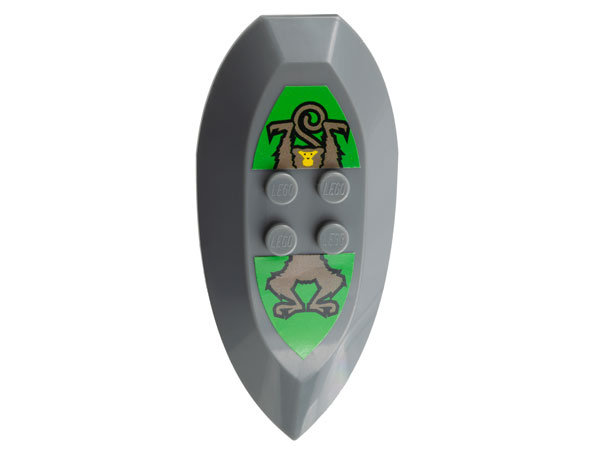 Large Figure Shield, Rascus (Nestlé Promotional) with Monkey Pattern (Stickers) - Set 4941