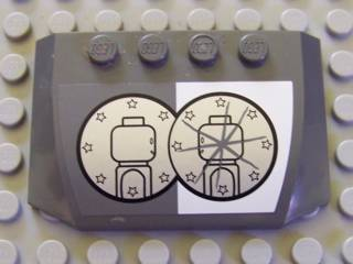 Wedge 4 x 6 x 2/3 Triple Curved with GC Bank Logo Pattern (Sticker) - Set 7781