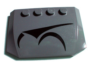 Wedge 4 x 6 x 2/3 Triple Curved with Magna Guard Symbols Left Pattern (Sticker) - Set 7673