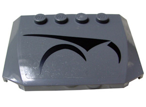 Wedge 4 x 6 x 2/3 Triple Curved with Magna Guard Symbols Right Pattern (Sticker) - Set 7673