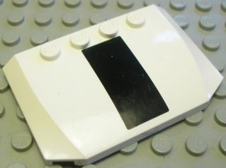 Wedge 4 x 6 x 2/3 Triple Curved with Black Stripe Pattern (Sticker) - Set 7245-1