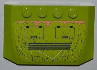 Wedge 4 x 6 x 2/3 Triple Curved with Hatches, Grille and Rust Pattern (Sticker) - Set 8709