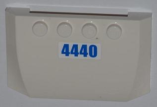 Wedge 4 x 6 x 2/3 Triple Curved with Blue '4440' Pattern (Sticker) - Set 4440