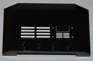 Wedge 4 x 6 x 2/3 Triple Curved with Grille, Panel and 4 Screws Pattern (Sticker) - Set 4203