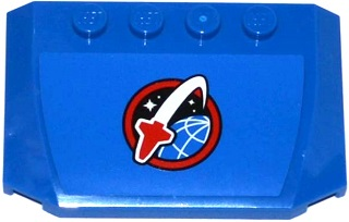 Wedge 4 x 6 x 2/3 Triple Curved with Space Shuttle Logo Pattern (Sticker) - Set 60079