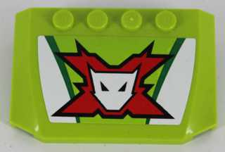 Wedge 4 x 6 x 2/3 Triple Curved with World Racers Team Extreme Logo Pattern (Sticker) - Set 8864