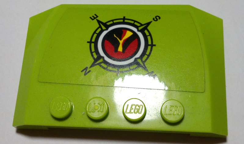 Wedge 4 x 6 x 2/3 Triple Curved with Volcano Explorers Logo Compass Rose Pattern (Sticker) - Set 60122