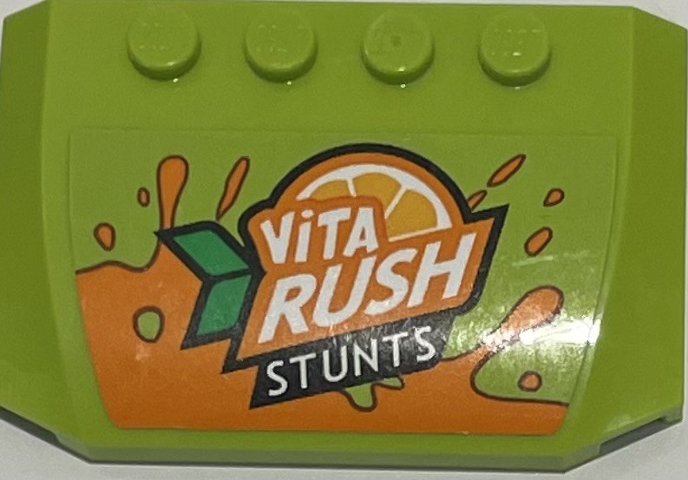 Wedge 4 x 6 x 2/3 Triple Curved with 'ViTA RUSH STUNTS' Logo Pattern (Sticker) - Set 60294
