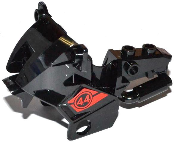 Motorcycle Fairing, City with Red Number 44 in Black Circle Pattern on Both Sides (Stickers) - Set 79118