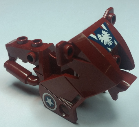 Motorcycle Fairing, City with Eagle and Captain America Star Pattern on Both Sides (Stickers) - Set 6865