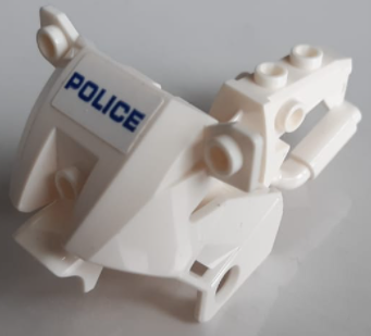 Motorcycle Fairing, City with Blue 'POLICE' on White Background Pattern (Sticker) - Set 60200