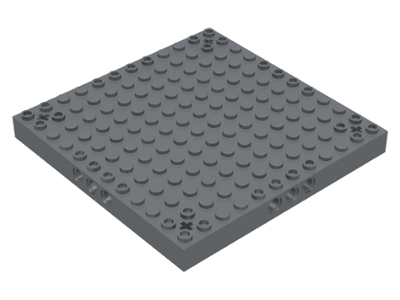 Brick, Modified 12 x 12 with 3 Pin Holes on each Side and Axle Holes in Corners