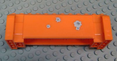 Crane Section 4 x 12 x 3 with 8 Pin Holes with 4 Bullet Holes Pattern (Stickers) - Set 7709