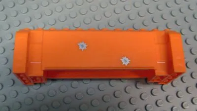 Crane Section 4 x 12 x 3 with 8 Pin Holes with 2 Bullet Holes Pattern (Stickers) - Set 7709