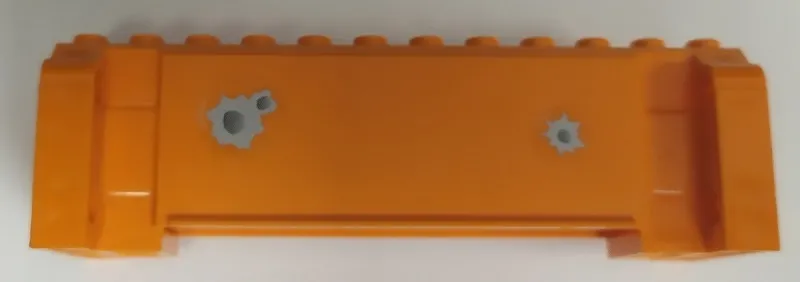 Crane Section 4 x 12 x 3 with 8 Pin Holes with 3 Bullet Holes Pattern (Stickers) - Set 7709