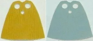 Minifigure Cape Cloth, Standard - Starched Fabric - 4.0cm Height with Yellow and Medium Blue Sides