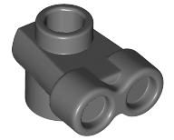 Plate, Round 1 x 1 with Binoculars (Robot / Droid Head)